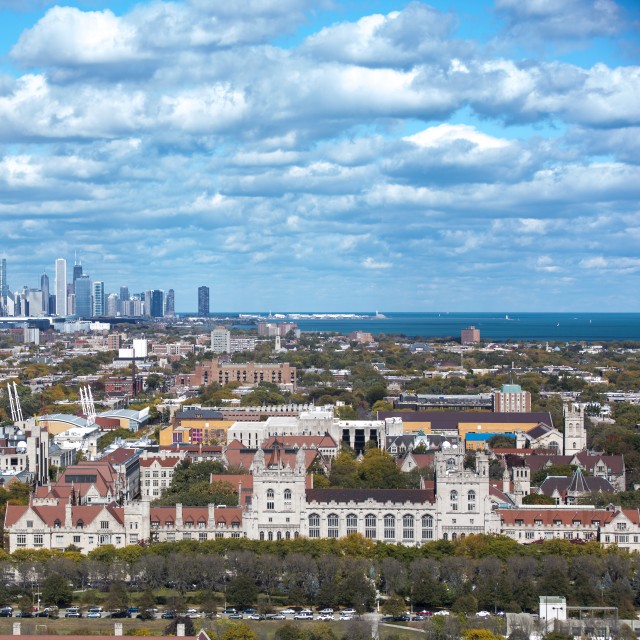 Aerial view of UChicago campus